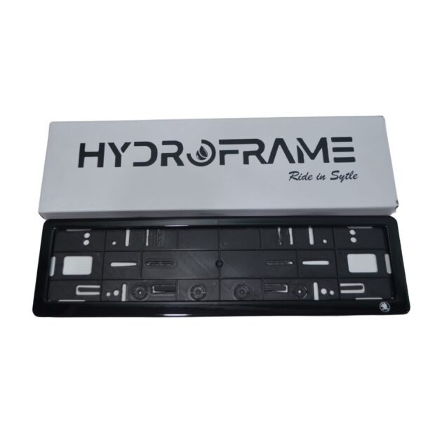 Number Plate Frame Set – Gloss Black Finish | Sleek & Reflective - Image 2