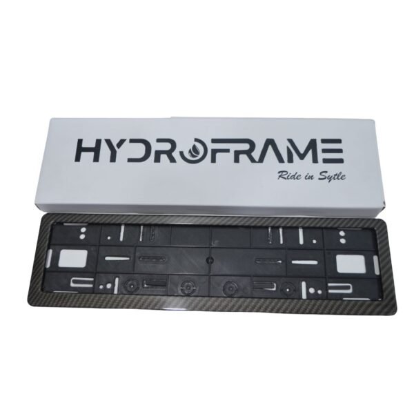 Number Plate Frame Set – Carbon Fiber Print | Glossy Hydro-Dipped - Image 2