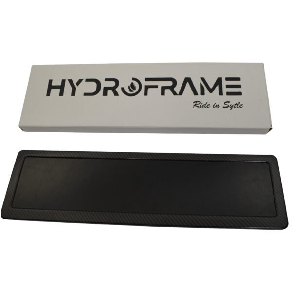 Number Plate Frame Set – Gloss BlackCarbon Fiber Finish | Sleek & Reflective - Image 2